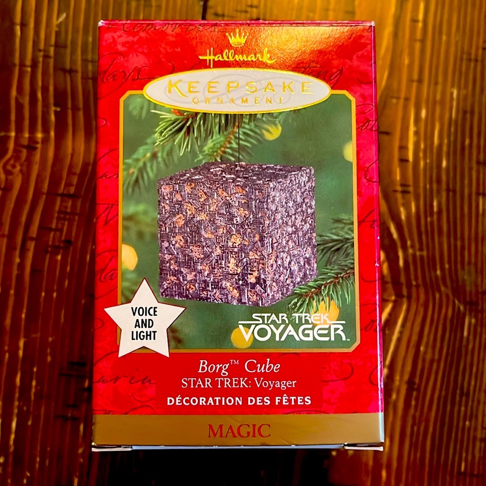 Star Trek Borg Cube keepsake ornament with Light and Voice